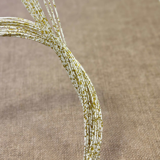 Foil wrapped mizuhiki cord, ivory gild, image 1