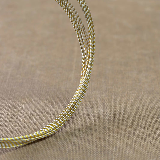 Spiral wrapped Japanese mizuhiki cord, gold spiral wrapped, image 2