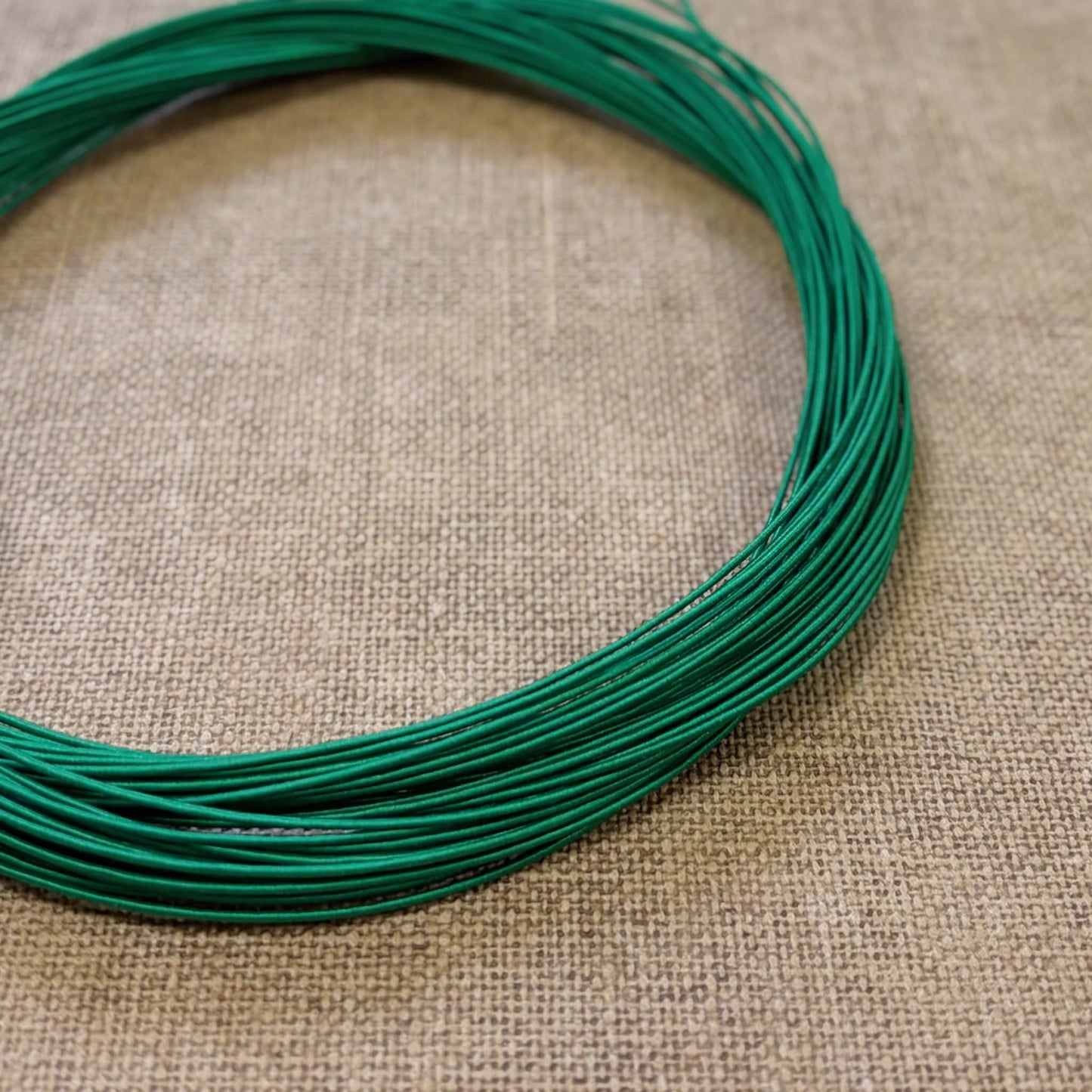 Silk Finish Japanese Mizuhiki Cord | Matte Green | Fibraura