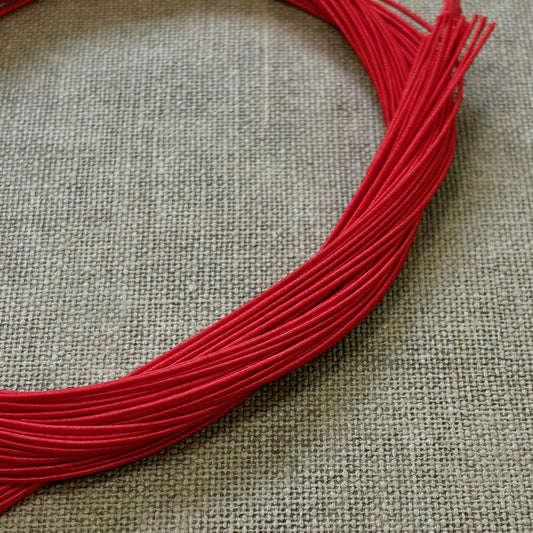 Silk Finish Japanese Mizuhiki Cord | Matte Red | Fibraura