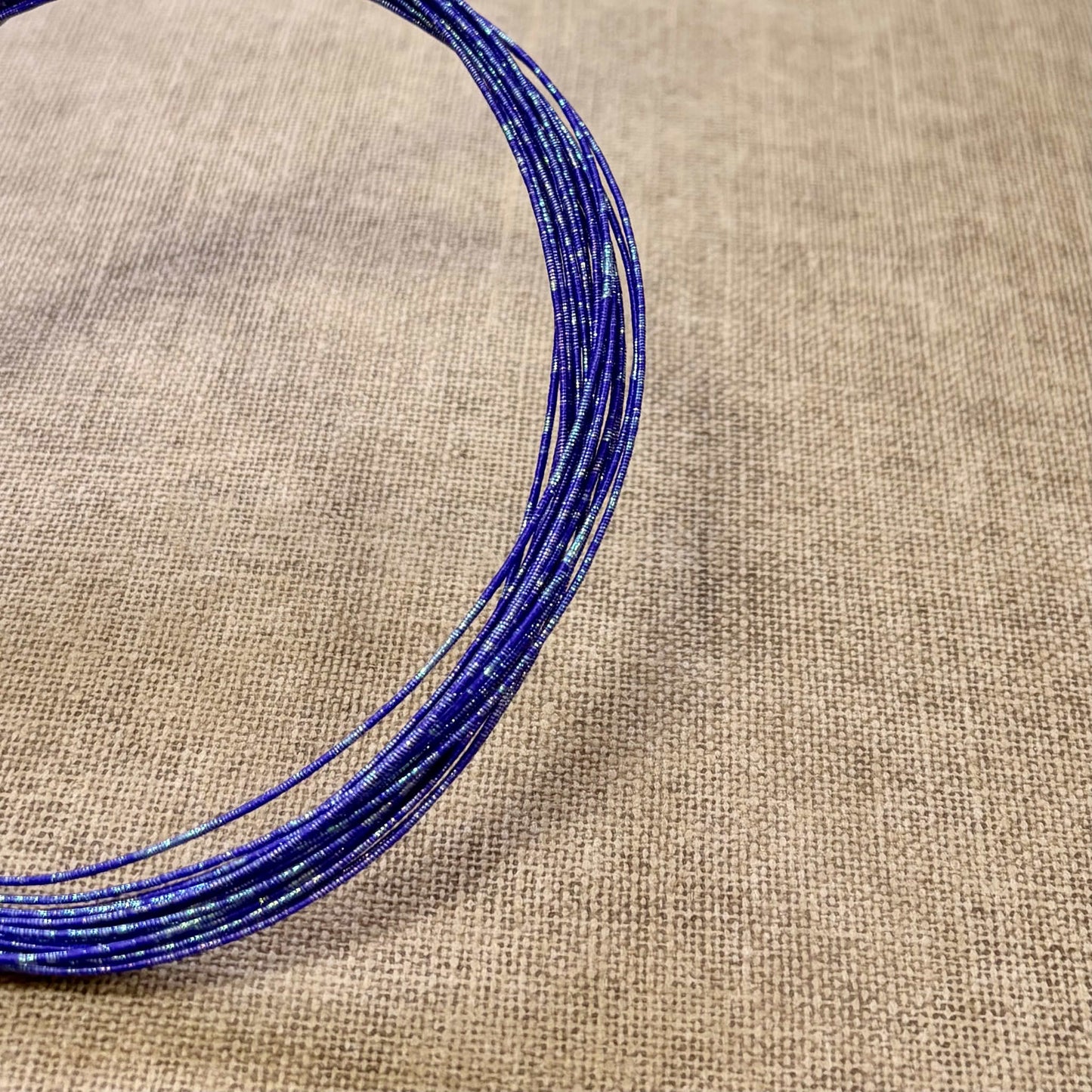 Soft Iridescent Japanese Mizuhiki Cord | Electric Indigo | Fibraura
