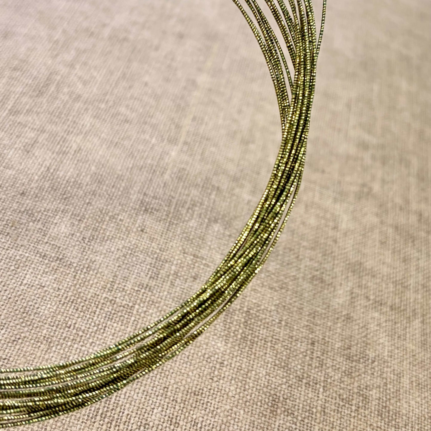 Soft Iridescent Japanese Mizuhiki Cord | Midnight Gold | Fibraura