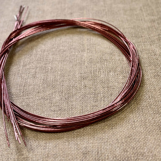 Foil Wrapped Japanese Mizuhiki Cord | Red Brown