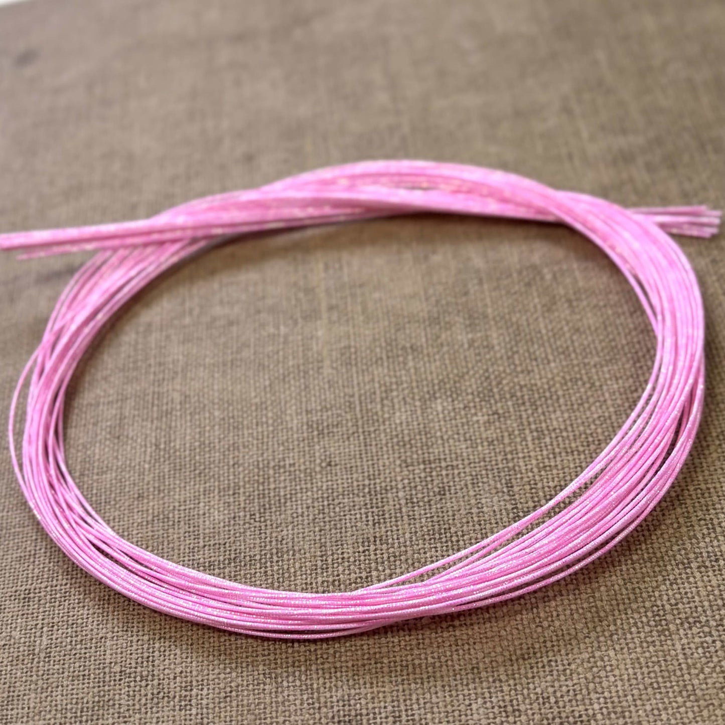 Soft Iridescent Japanese Mizuhiki Cord | Rose Pink | Fibraura