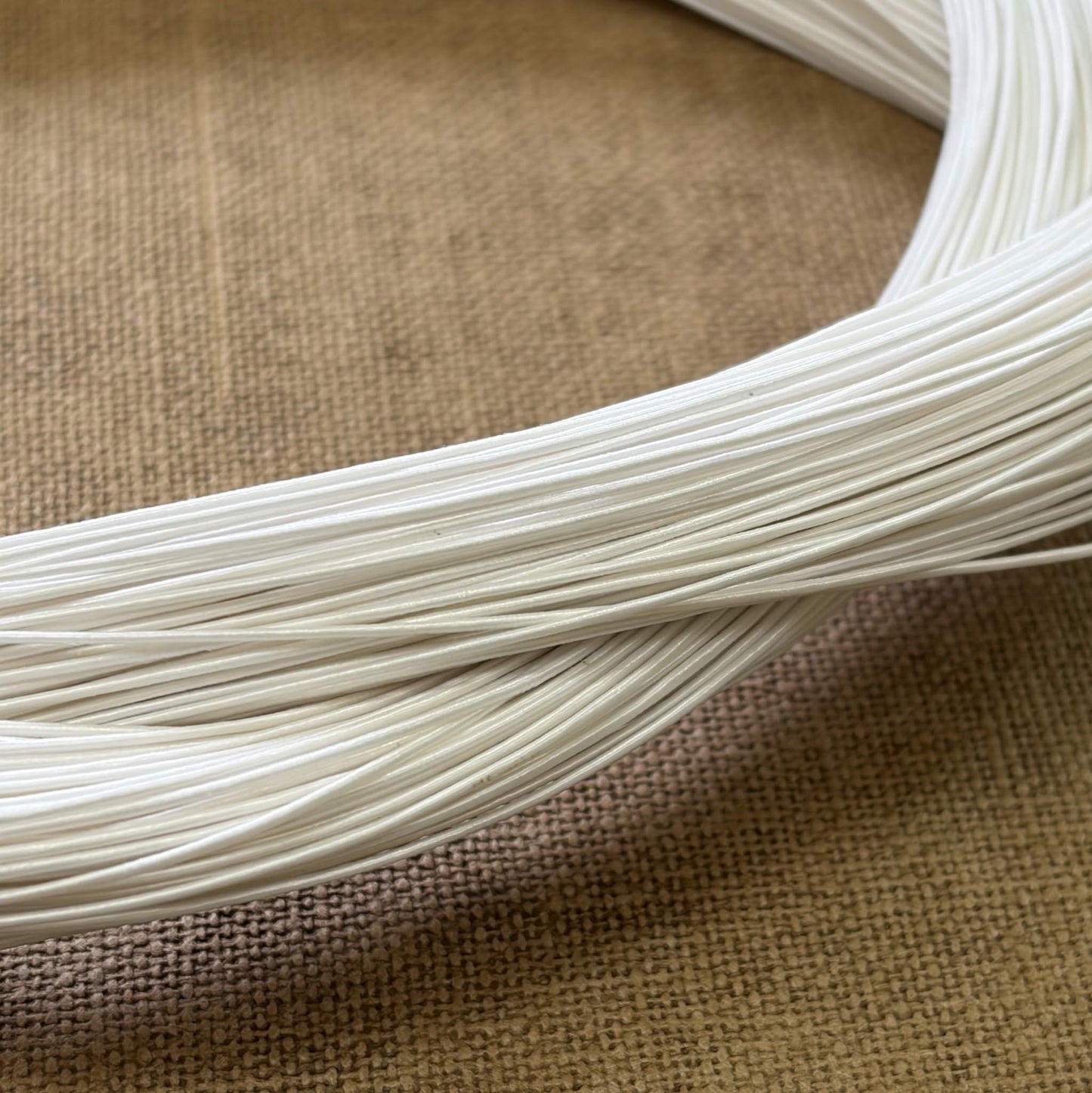 Silk Finish Japanese Mizuhiki Cord | Matte White | Fibraura