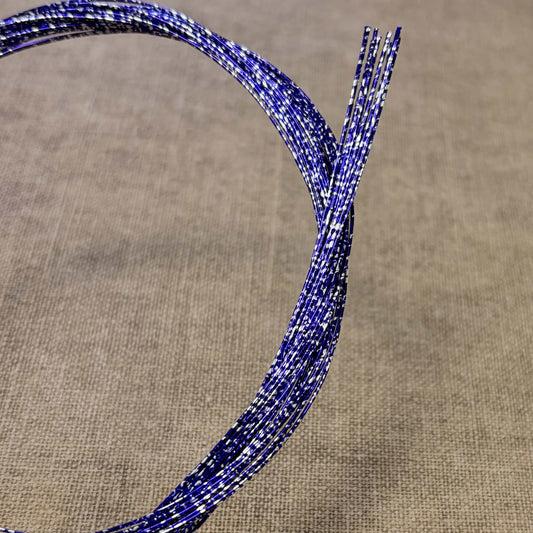 Foil wrapped mizuhiki cord, deep indigo product view