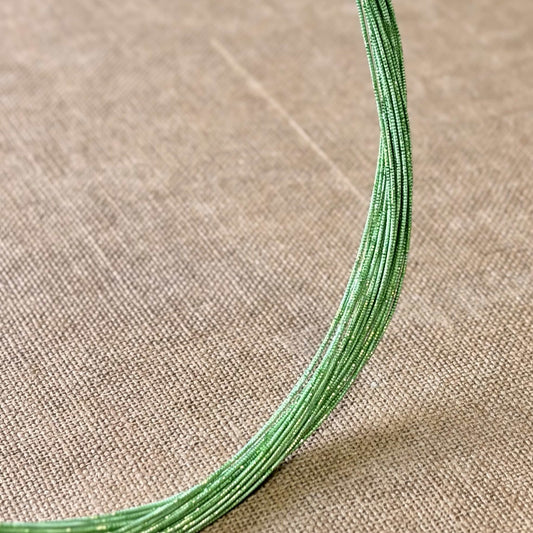 Soft iridescent mizuhiki cord, sage spark