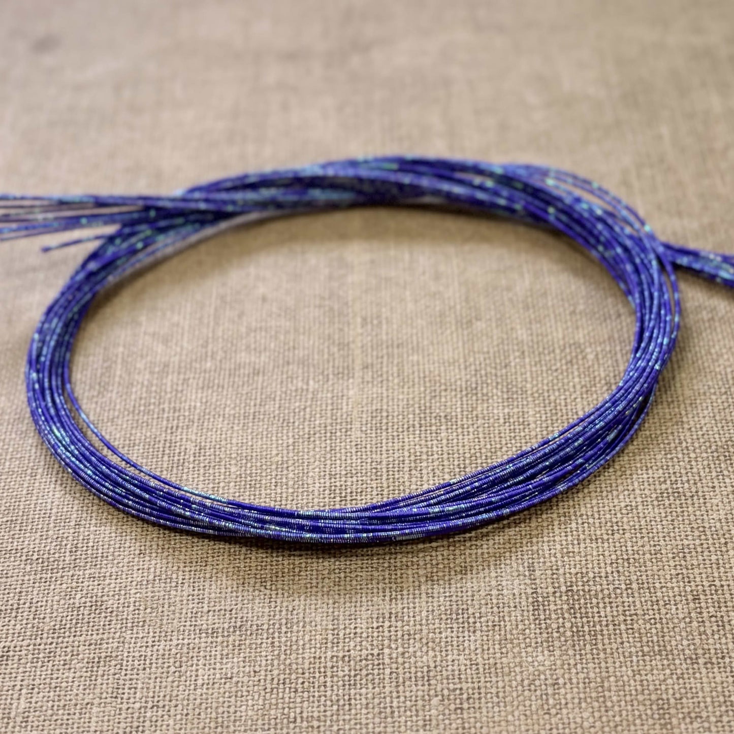 Soft Iridescent Japanese Mizuhiki Cord | Electric Indigo | Fibraura