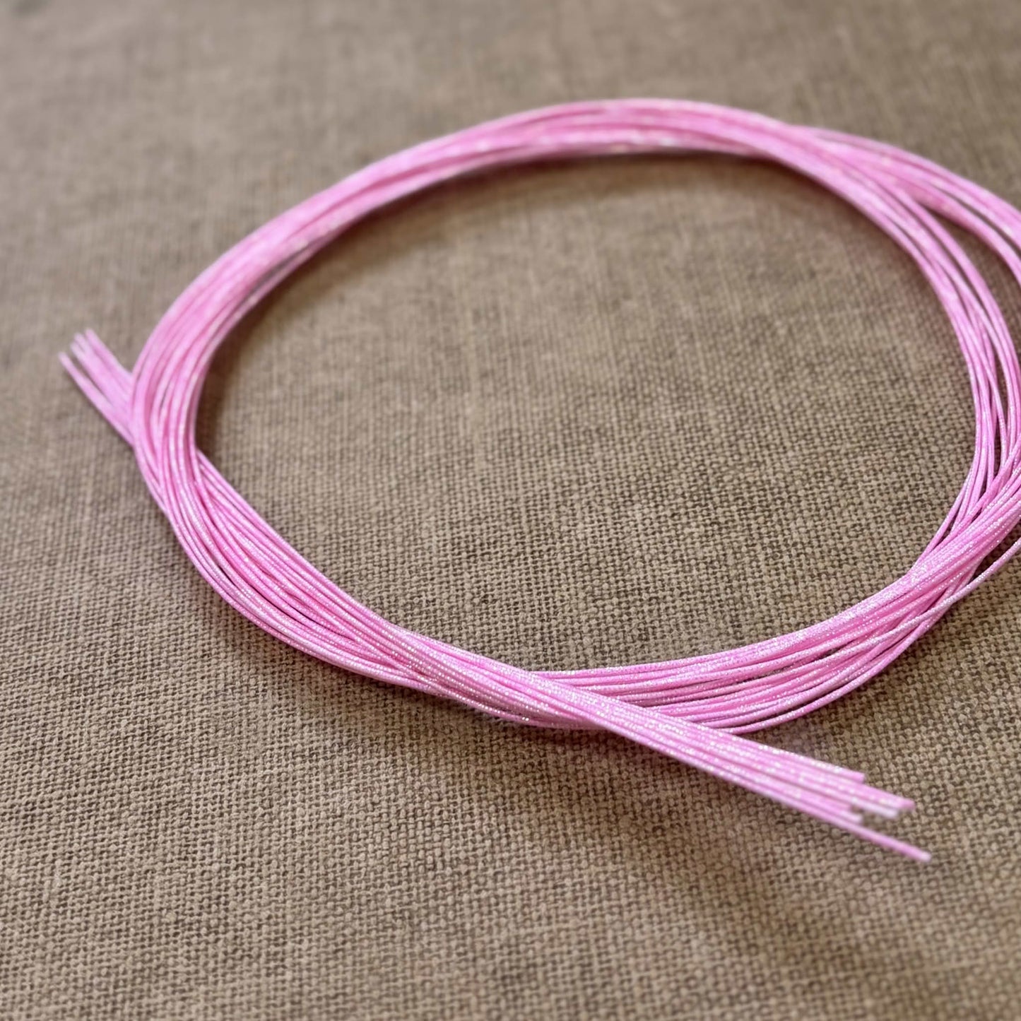 Soft Iridescent Japanese Mizuhiki Cord | Rose Pink | Fibraura