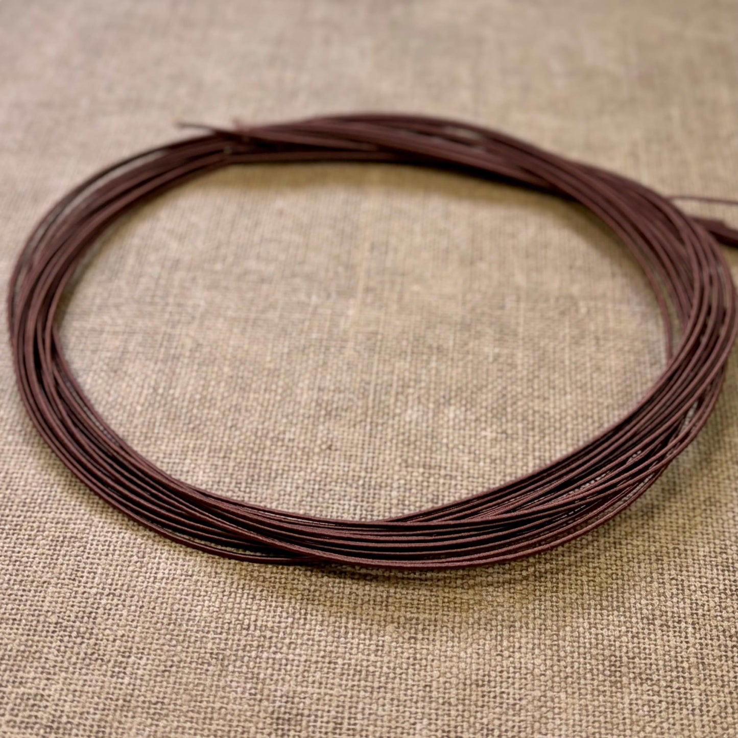 Silk Finish Japanese Mizuhiki Cord |  Matte Brown | Fibraura