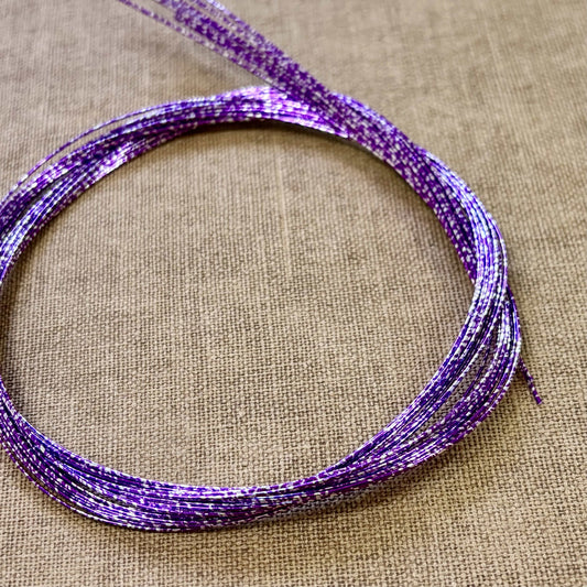 Foil wrapped mizuhiki cord, violet, image 1