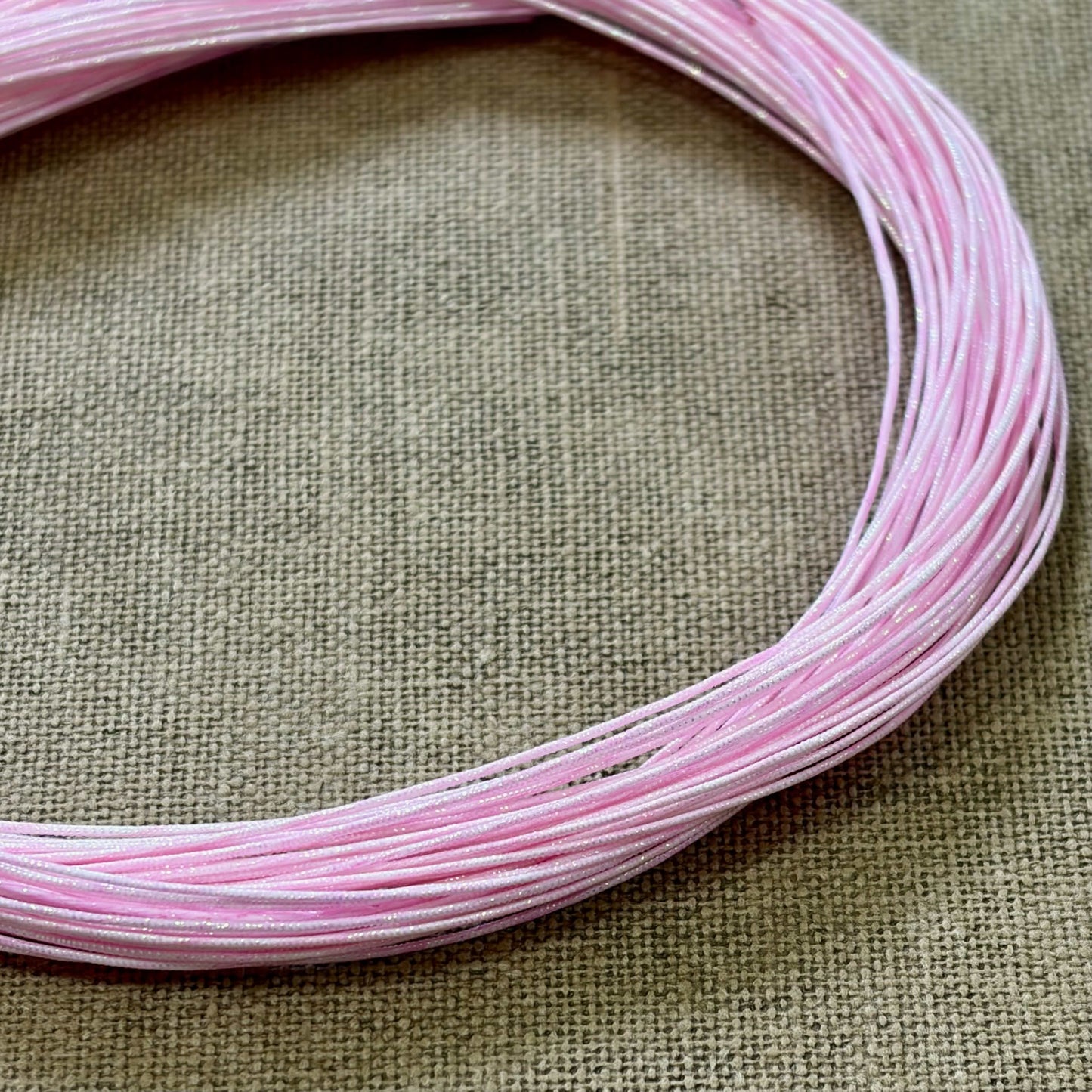 Soft Iridescent Japanese Mizuhiki Cord | Blush Pink | Fibraura