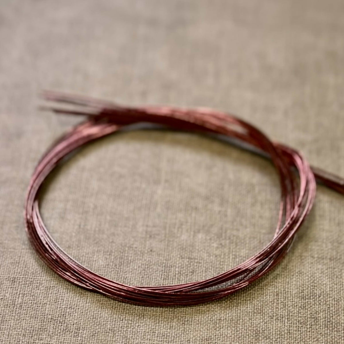 Foil Wrapped Japanese Mizuhiki Cord | Red Brown