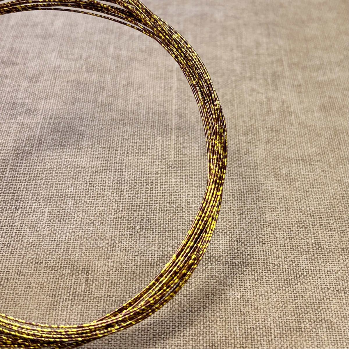 Foil wrapped mizuhiki cord, bronze gild, image 2