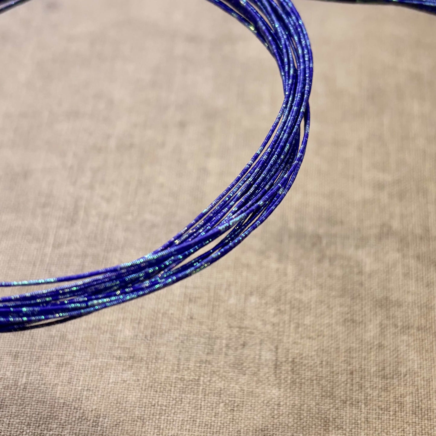 Soft Iridescent Japanese Mizuhiki Cord | Electric Indigo | Fibraura