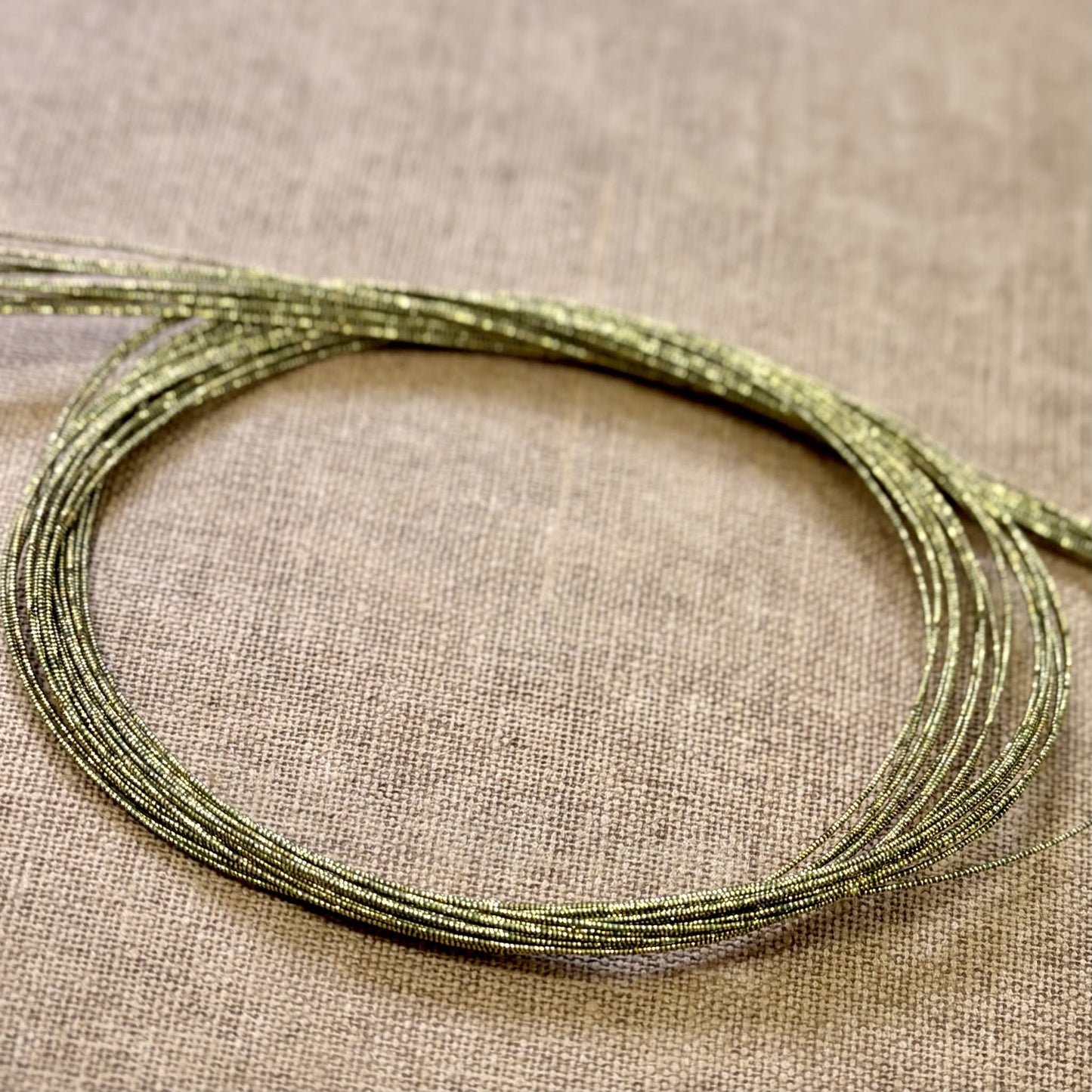 Soft Iridescent Japanese Mizuhiki Cord | Midnight Gold | Fibraura