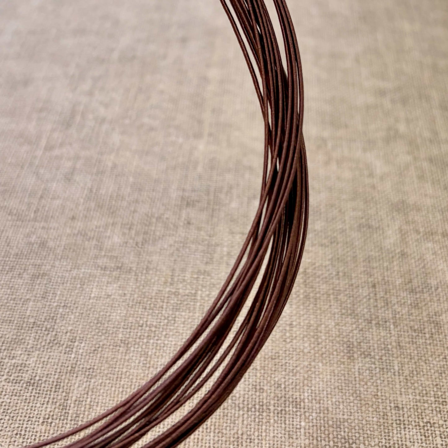 Silk Finish Japanese Mizuhiki Cord |  Matte Brown | Fibraura