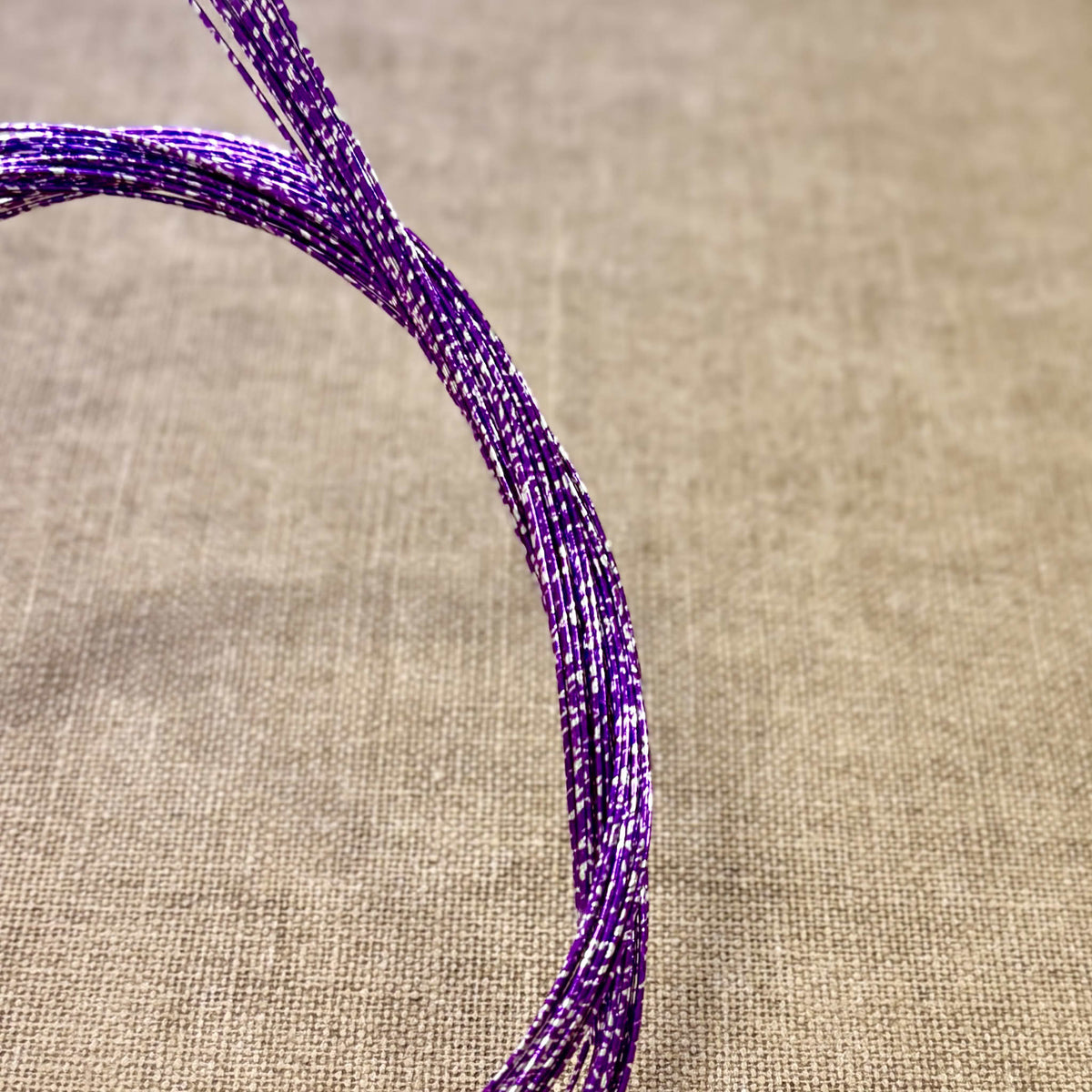 Foil wrapped mizuhiki cord, violet, image 2