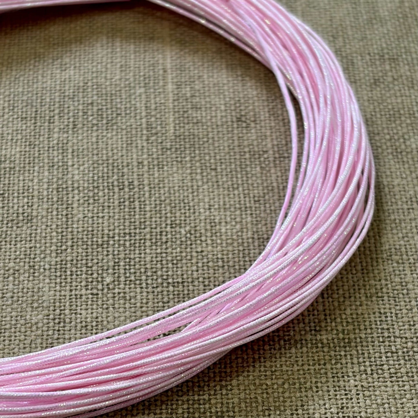 Soft Iridescent Japanese Mizuhiki Cord | Blush Pink | Fibraura