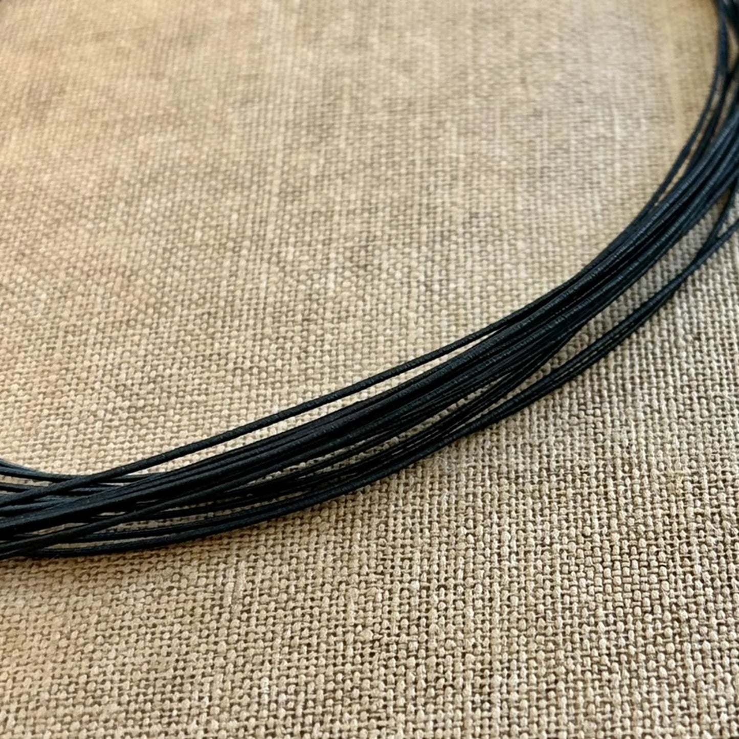 Silk Finish Japanese Mizuhiki Cord | Matte Black | Fibraura
