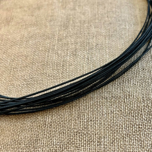 Silk Finish Japanese Mizuhiki Cord | Matte Black | Fibraura