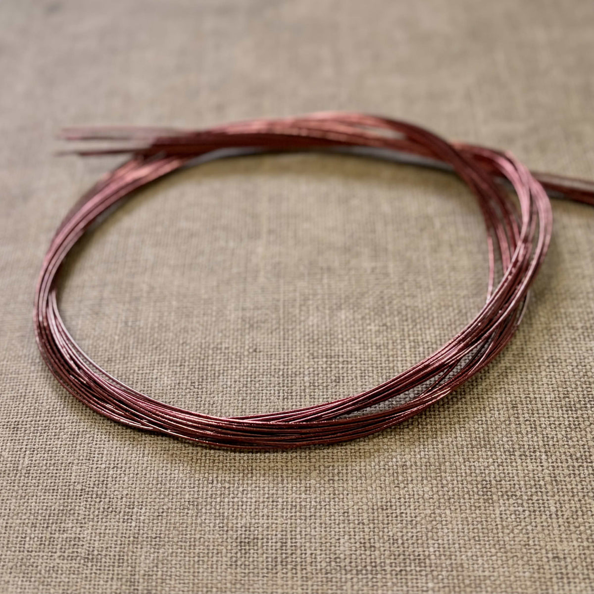 Foil Wrapped Japanese Mizuhiki Cord | Red Brown