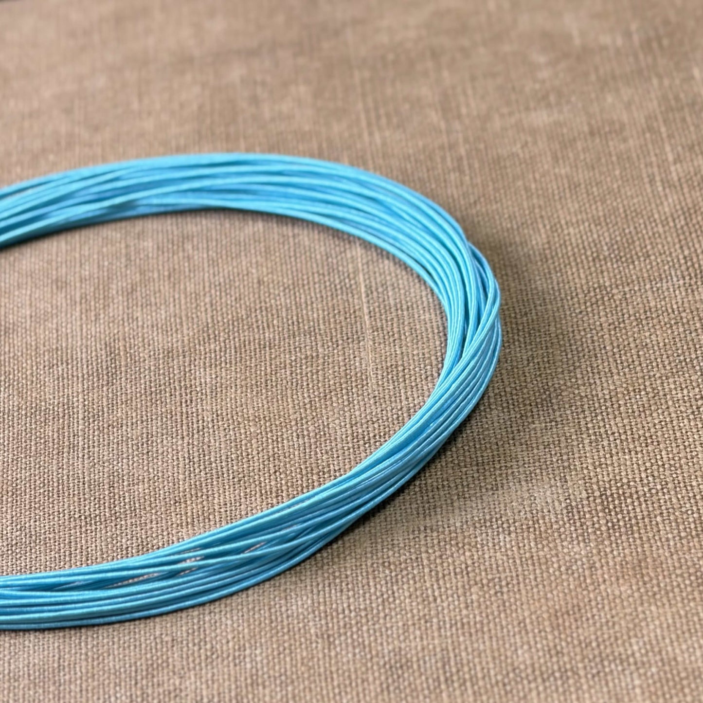 Silk Finish Japanese Mizuhiki Cord | Matte Sky Blue | Fibraura