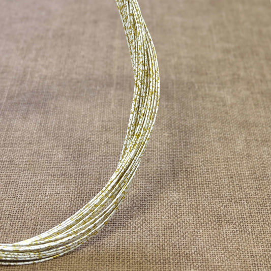 Foil wrapped mizuhiki cord, ivory gild, image 3