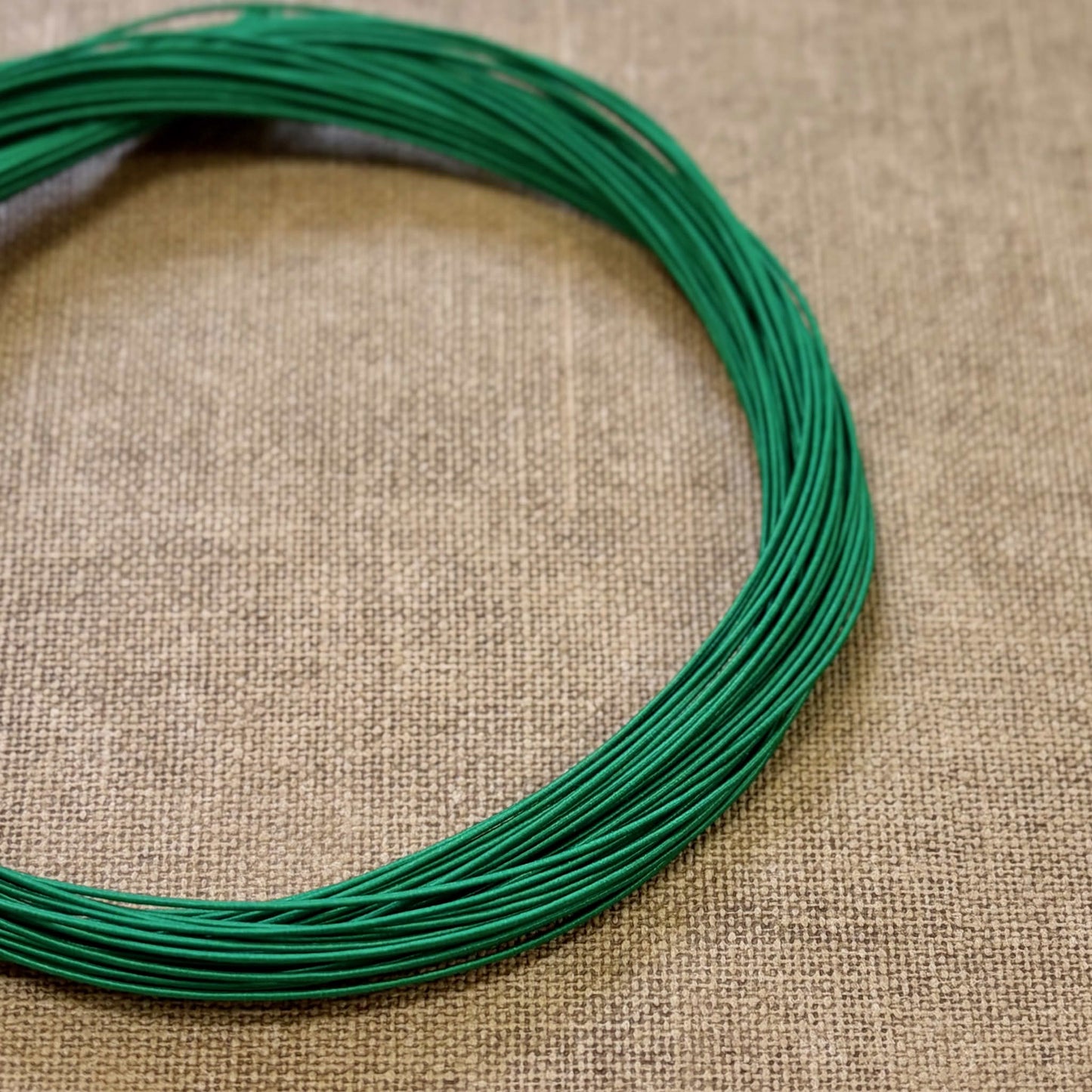 Silk Finish Japanese Mizuhiki Cord | Matte Green | Fibraura