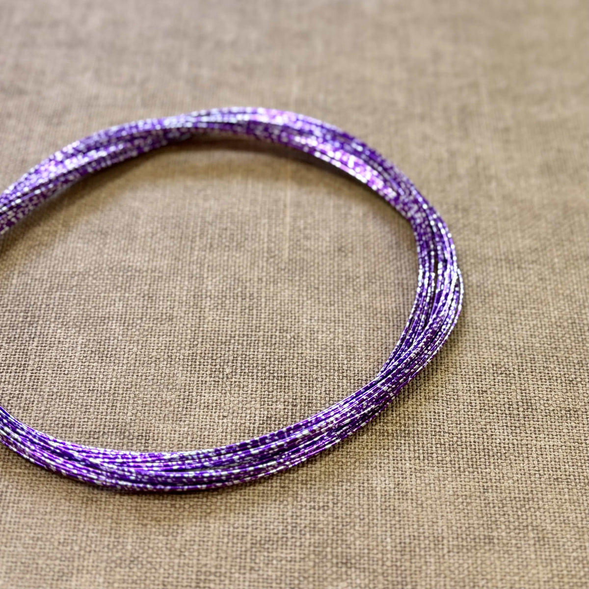 Foil wrapped mizuhiki cord, violet, image 3