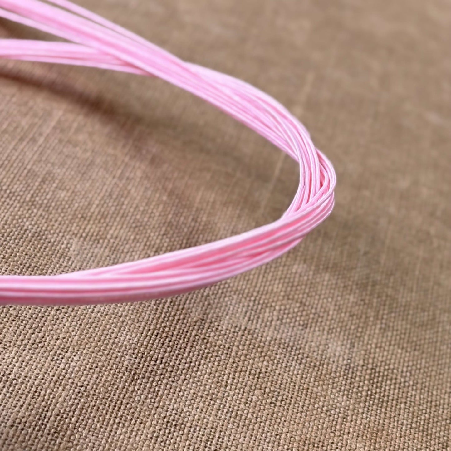 Silk Finish Japanese Mizuhiki Cord | Matte Pink | Fibraura