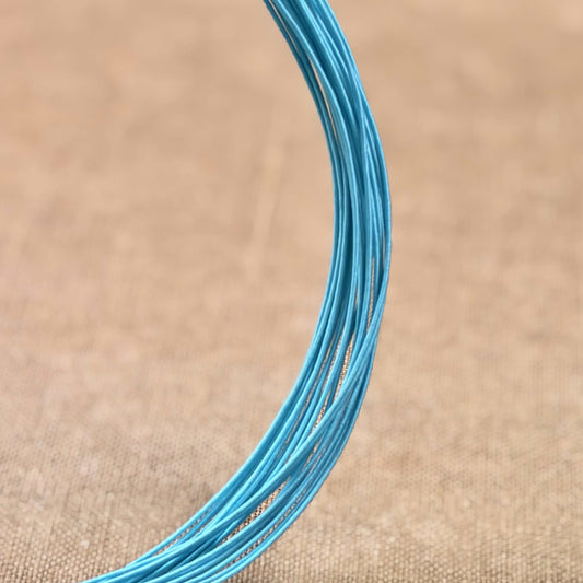 Silk Finish Japanese Mizuhiki Cord | Matte Sky Blue | Fibraura