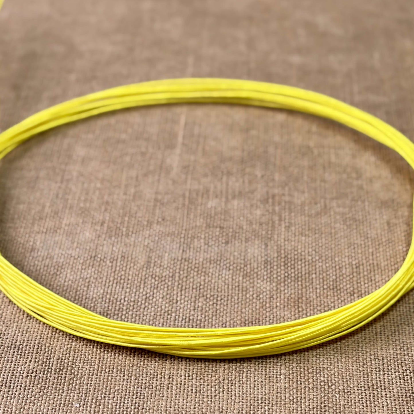 Silk Finish Japanese Mizuhiki Cord | Bright Yellow | Fibraura
