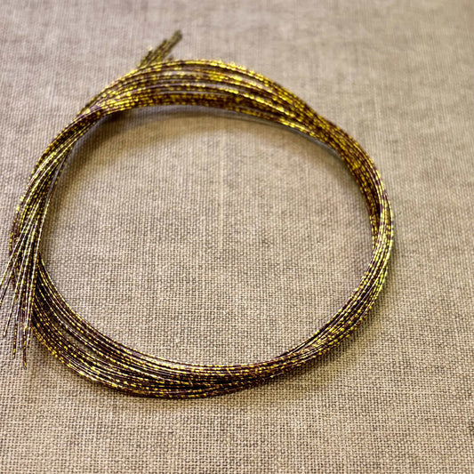 Foil wrapped mizuhiki cord, bronze gild, image 4