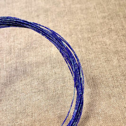 Soft Iridescent Japanese Mizuhiki Cord | Electric Indigo | Fibraura