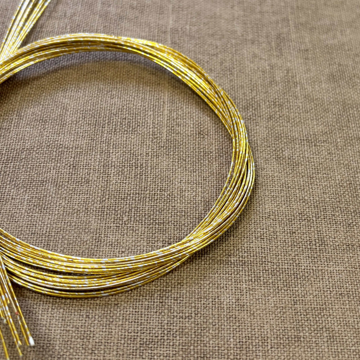 Foil wrapped mizuhiki cord, gold gild, image 4