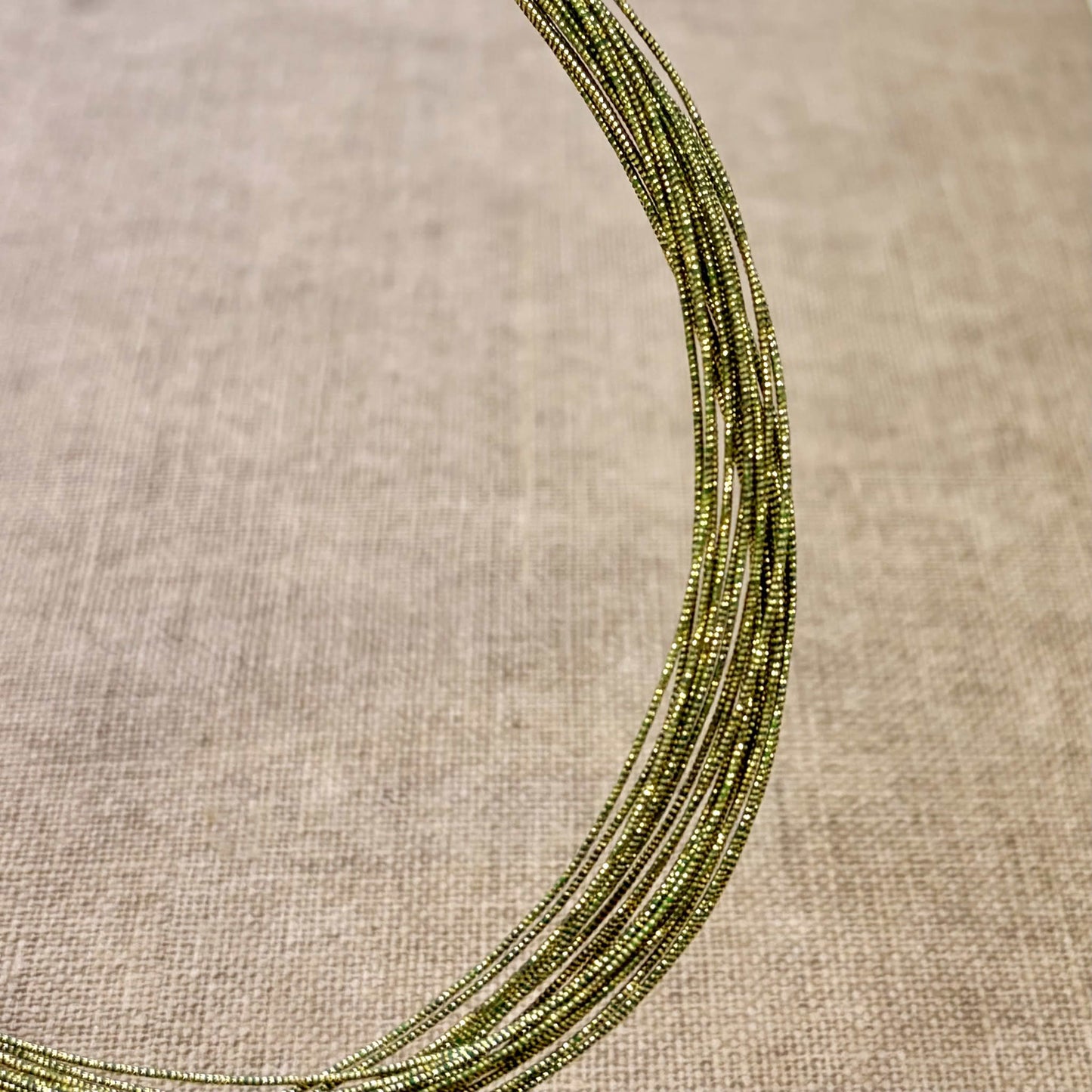 Soft Iridescent Japanese Mizuhiki Cord | Midnight Gold | Fibraura