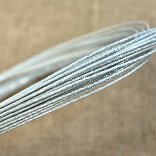 Foil wrapped mizuhiki cord, silver dust, image 3