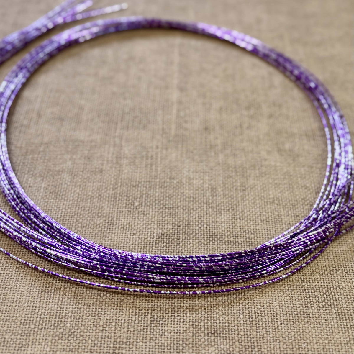 Foil wrapped mizuhiki cord, violet, image 4