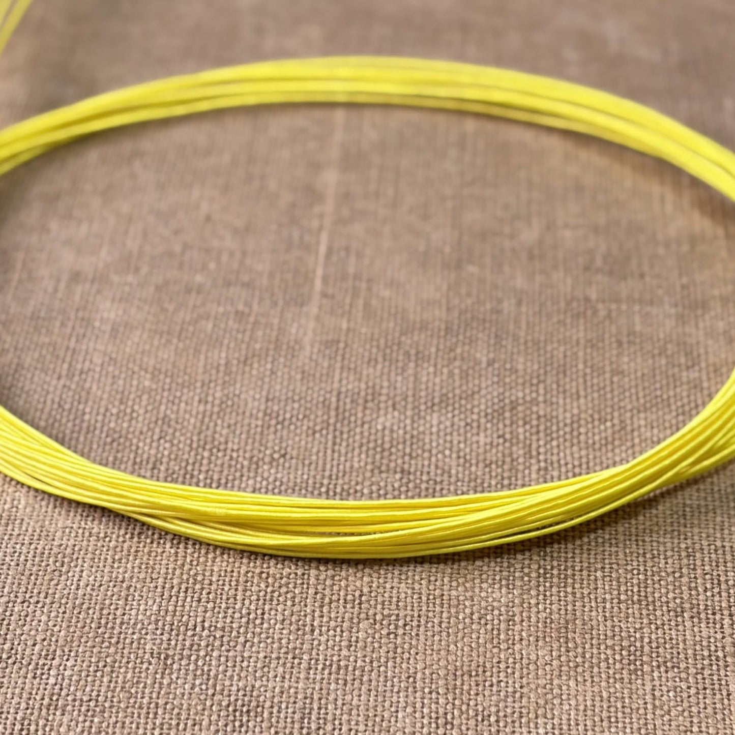Silk Finish Japanese Mizuhiki Cord | Bright Yellow | Fibraura