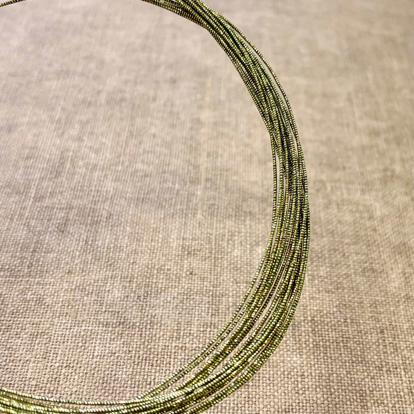 Soft Iridescent Japanese Mizuhiki Cord | Midnight Gold | Fibraura