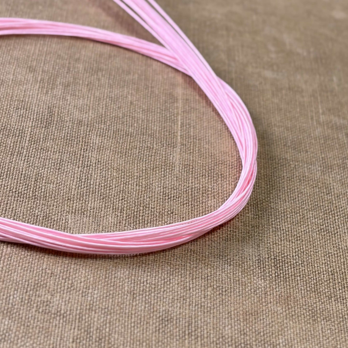 Silk Finish Japanese Mizuhiki Cord | Matte Pink | Fibraura