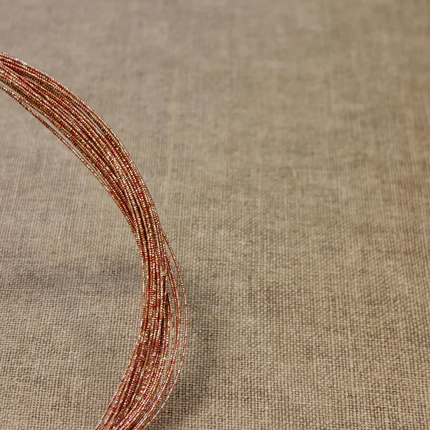 Soft Iridescent Japanese Mizuhiki Cord | Sunrise Red | Fibraura