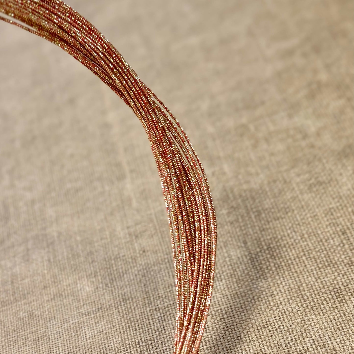 Soft Iridescent Japanese Mizuhiki Cord | Sunrise Red | Fibraura