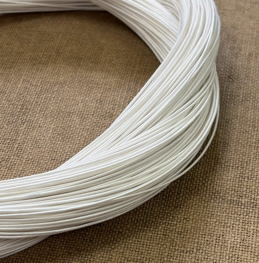 Silk Finish Japanese Mizuhiki Cord | Matte White | Fibraura