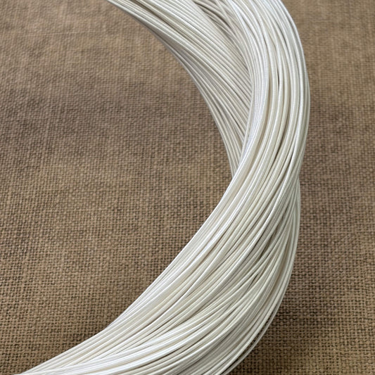 Silk Finish Japanese Mizuhiki Cord | Matte White | Fibraura
