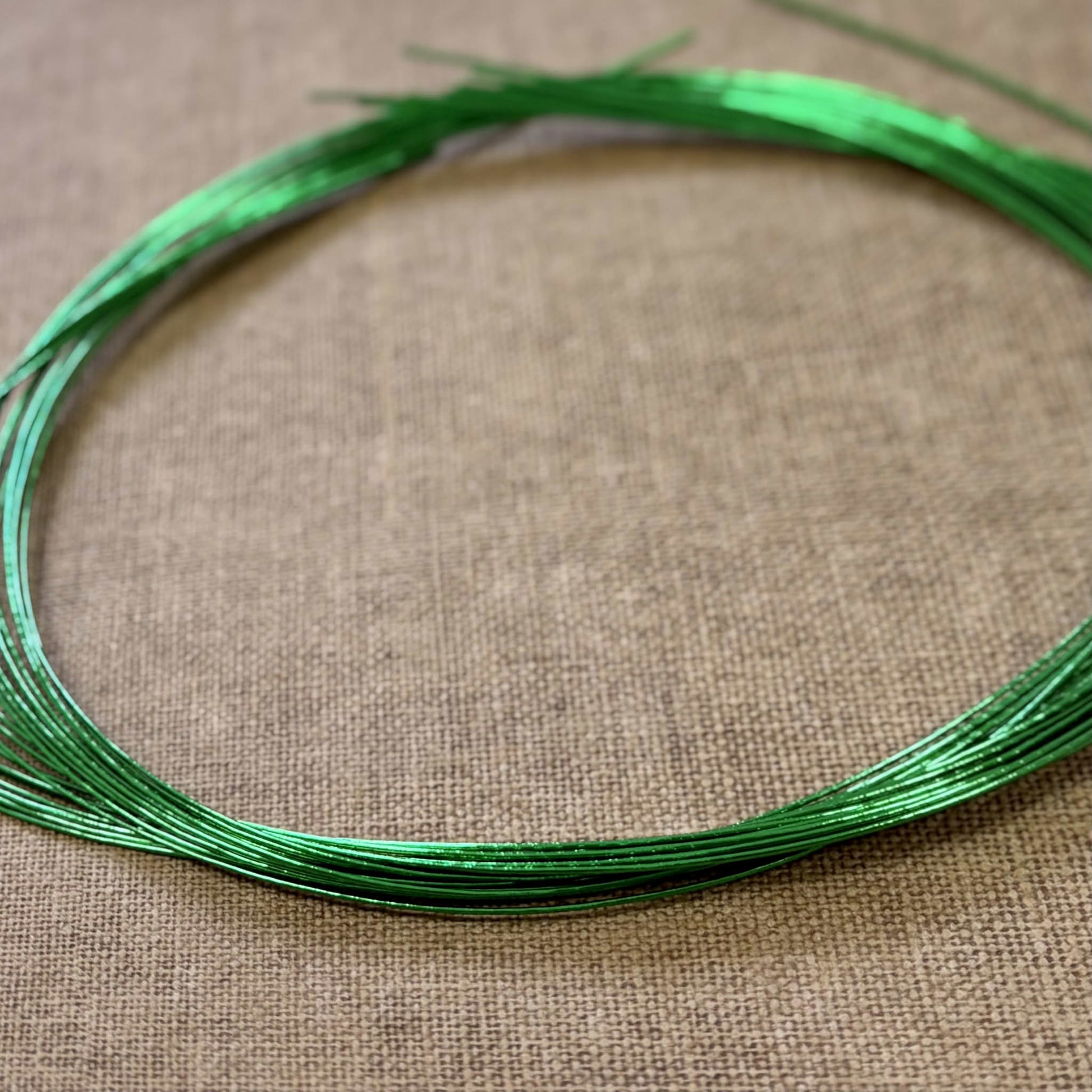 Foil wrapped mizuhiki cord, bamboo green product view