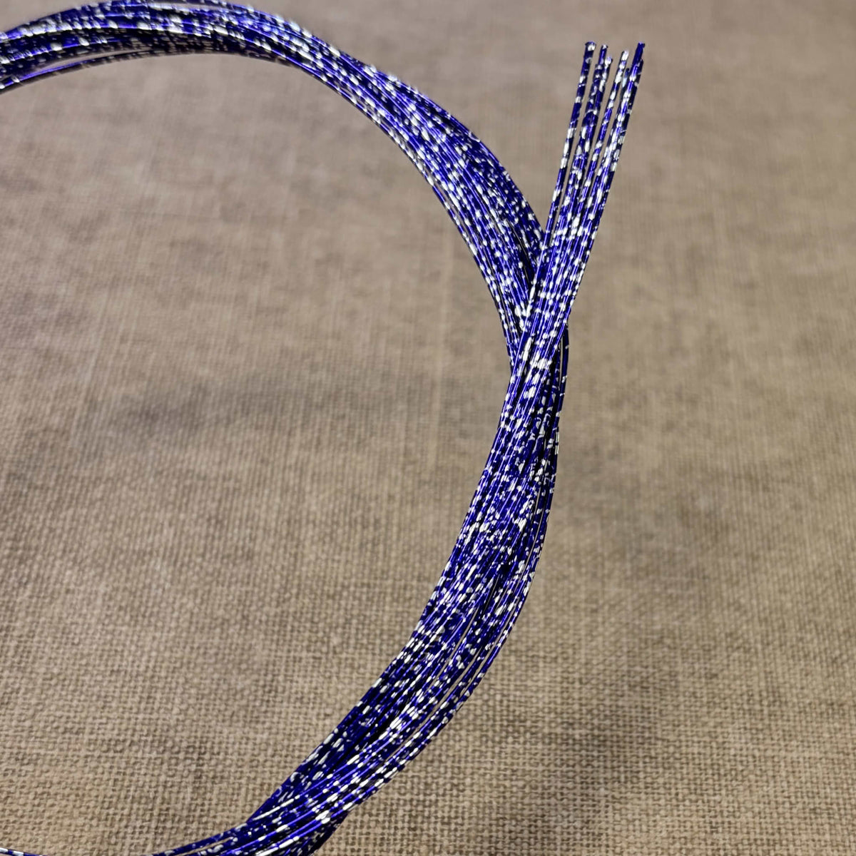 Foil wrapped mizuhiki cord, deep indigo product view