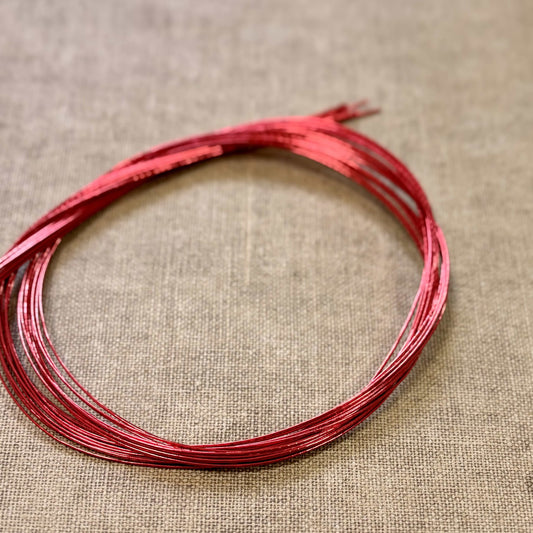 Foil wrapped mizuhiki cord, glossy crimson product view