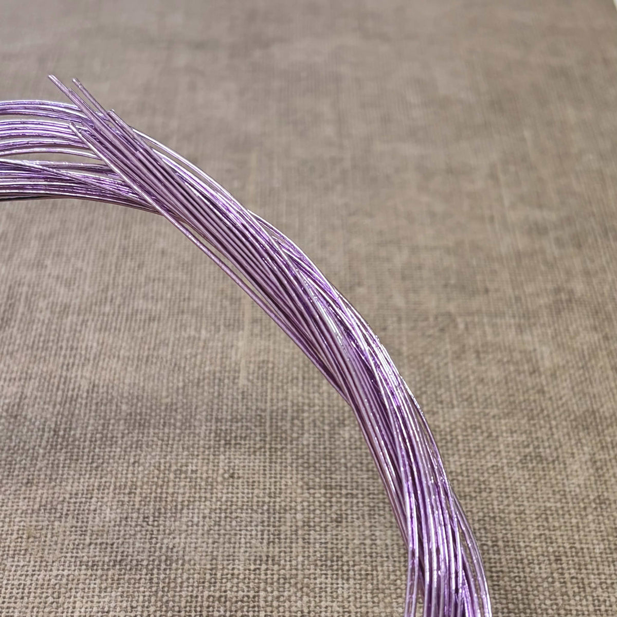 Foil wrapped mizuhiki cord, lavender veil product view